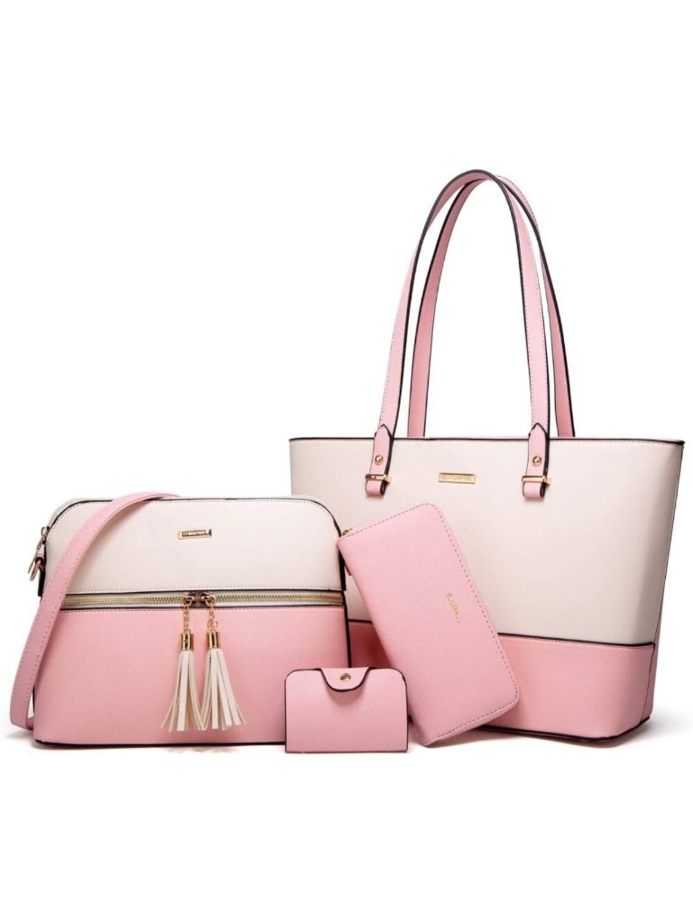 Chic Women's Tote Bag & Wallet Set - Stylish Shoulder Bag & Satchel Purse